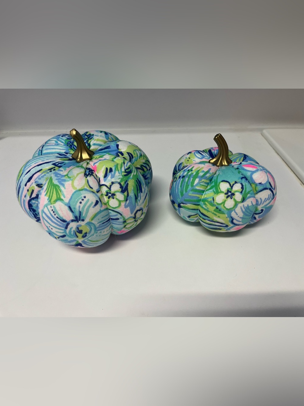 Tropical Floral Cloth Pumpkins